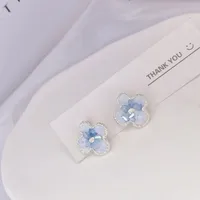 1 Pair Cute Lady Sweet Moon Flower Bow Knot Plating Alloy Opal Zircon Silver Plated Drop Earrings Ear Studs sku image 12