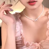 Elegant Bow Knot Imitation Pearl Alloy Plating Women's Necklace sku image 71