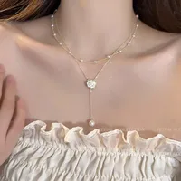 Elegant Bow Knot Imitation Pearl Alloy Plating Women's Necklace sku image 14
