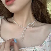 Elegant Bow Knot Imitation Pearl Alloy Plating Women's Necklace sku image 60