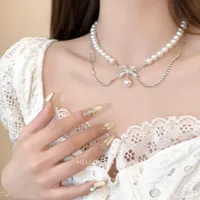 Elegant Bow Knot Imitation Pearl Alloy Plating Women's Necklace sku image 45