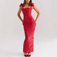 Women's Sheath Dress Casual Elegant Simple Style Strap Bowknot Sleeveless Bow Knot Maxi Long Dress Holiday Banquet Daily sku image 1