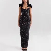 Women's Sheath Dress Casual Elegant Simple Style Strap Bowknot Sleeveless Bow Knot Maxi Long Dress Holiday Banquet Daily main image 3
