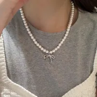 Elegant Bow Knot Imitation Pearl Alloy Plating Women's Necklace sku image 31