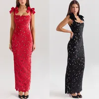 Women's Sheath Dress Casual Elegant Simple Style Strap Bowknot Sleeveless Bow Knot Maxi Long Dress Holiday Banquet Daily main image 5