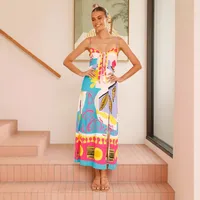 Women's Strap Dress Casual Elegant Streetwear Strap Sleeveless Printing Midi Dress Holiday Banquet Selfie main image 1