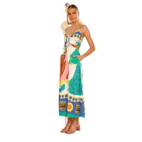 Women's Strap Dress Casual Elegant Streetwear Strap Sleeveless Printing Midi Dress Holiday Banquet Selfie main image 3