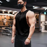 Summer New Fitness Sports Quick-Dry Vest Men's Loose Elastic Wide Shoulder Crew Neck Casual Sports Vest main image 4