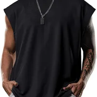 2024 Summer Men's Fitness Training Pullover Sports Leisure European And American Fashion Sleeve Hooded Vest Men's Solid Color Vest main image 1
