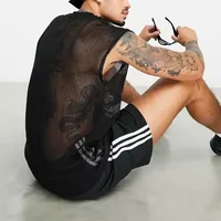 European And American Style Men's Clothing Summer New Fashion Loose White Sheer Cutout Eye-Catching Casual Sexy Men's Vest main image 5