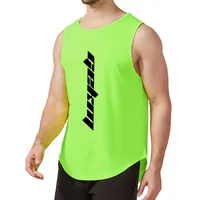 Summer Sleeveless Vest Men's Muscle Fashion Brand Gym Running Training Waistcoat Loose Exercise T-shirt Quick-Drying Top main image 5