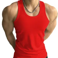 Men's Vest Thickened Thick Thread Vest 2*2 Men's American Sports Vest Hip Hop Slim Fit Sweat-Absorbing Bottoming Shirt main image 2