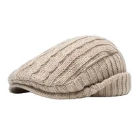 Men's Vacation Simple Style Solid Color Flat Eaves Beret Hat main image 2