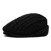 Men's Vacation Simple Style Solid Color Flat Eaves Beret Hat sku image 4
