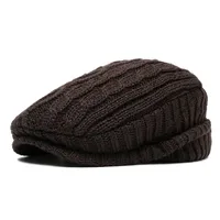 Men's Vacation Simple Style Solid Color Flat Eaves Beret Hat sku image 5