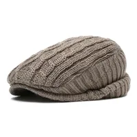 Men's Vacation Simple Style Solid Color Flat Eaves Beret Hat sku image 6