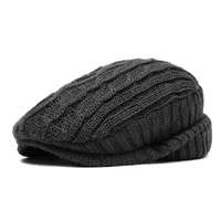 Men's Vacation Simple Style Solid Color Flat Eaves Beret Hat sku image 9