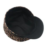 Women's Basic Leopard Leopard Flat Eaves Flat Cap main image 3
