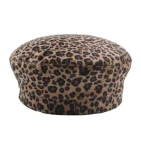 Women's Basic Leopard Leopard Flat Eaves Flat Cap main image 5
