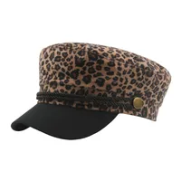 Women's Basic Leopard Leopard Flat Eaves Flat Cap sku image 1