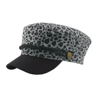 Women's Basic Leopard Leopard Flat Eaves Flat Cap sku image 3