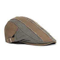 Women's Retro Sports Color Block Embroidery Flat Eaves Beret Hat main image 3