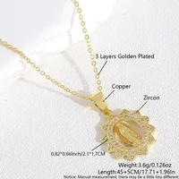Religion Simple Style Virgin Mary Our Lady Of Guadalupe Copper Women's Pendant Necklace main image 2