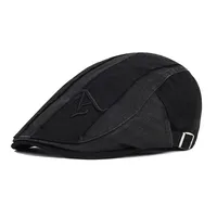 Women's Retro Sports Color Block Embroidery Flat Eaves Beret Hat sku image 1