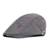 Women's Retro Sports Color Block Embroidery Flat Eaves Beret Hat sku image 2