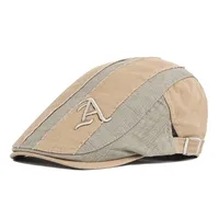 Women's Retro Sports Color Block Embroidery Flat Eaves Beret Hat sku image 3