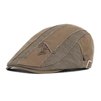 Women's Retro Sports Color Block Embroidery Flat Eaves Beret Hat sku image 4