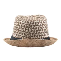 Unisex Retro Color Block Hollow Out Crimping Bucket Hat main image 4