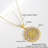 Religion Simple Style Virgin Mary Our Lady Of Guadalupe Copper Women's Pendant Necklace sku image 7
