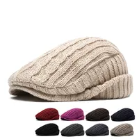 Men's Vacation Simple Style Solid Color Flat Eaves Beret Hat main image 1