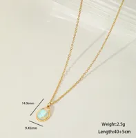 Elegant Modern Style Irregular Geometric 304 Stainless Steel Plating Inlay Zircon 18K Gold Plated Women's Pendant Necklace main image 2