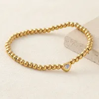 Elegant Simple Style Heart Shape 304 Stainless Steel Women's Bracelets sku image 5