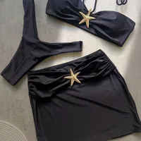 Women's Lady Sexy Solid Color 3 Pieces Set Swimwear main image 6