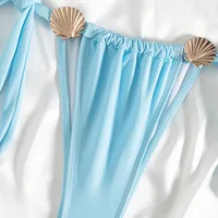 Women's Solid Color 2 Pieces Set Swimwear main image 5