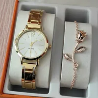 Modern Style Heart Shape Butterfly Buckle Quartz main image 2