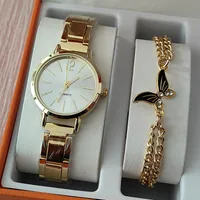 Modern Style Heart Shape Butterfly Buckle Quartz sku image 1