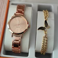 Modern Style Heart Shape Butterfly Buckle Quartz sku image 21
