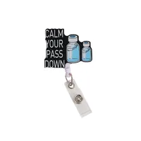 1 Piece Cartoon School Arylic Cute Name Tag Buckle main image 3