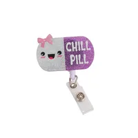 1 Piece Cartoon School Arylic Cute Name Tag Buckle sku image 4
