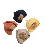 Kid'S Cute Bear Solid Color Eaveless Beret Hat main image 5