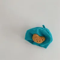 Kid'S Cute Bear Solid Color Eaveless Beret Hat sku image 3