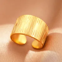 Retro IG Style Geometric 304 Stainless Steel Plating 18K Gold Plated Unisex Open Rings sku image 1