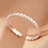Retro IG Style Geometric 304 Stainless Steel Plating 18K Gold Plated Unisex Open Rings sku image 3
