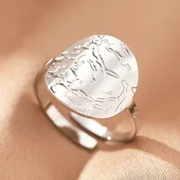 Retro IG Style Geometric 304 Stainless Steel Plating 18K Gold Plated Unisex Open Rings sku image 6
