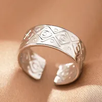 Retro IG Style Geometric 304 Stainless Steel Plating 18K Gold Plated Unisex Open Rings sku image 8