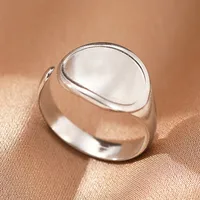 Retro IG Style Geometric 304 Stainless Steel Plating 18K Gold Plated Unisex Open Rings sku image 11